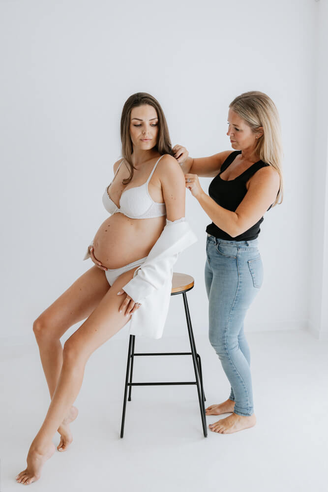 Maternity studio shoot - photographed by Natasha Cranley