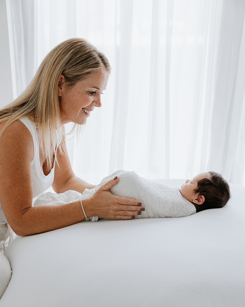 Natasha Cranley with newborn